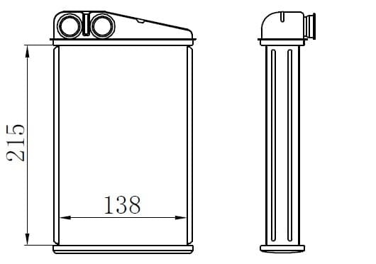 ORIS KALORİFER RADYATÖRÜ BRAZİNG MGN II-SCENIC II 220x150x40 OEM: 7701207712-7701208323 - ORIS KRN007040 kodlu oto yedek parça