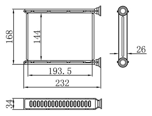 ORIS KALORİFER RADYATÖRÜ BRAZİNG FLUENCE 1.5 DCİ MGN III 08 > 144X193X26 OTO.-MEK. OEM: 4407490-95517541-271159831R - ORIS KRN014026 kodlu oto yedek parça