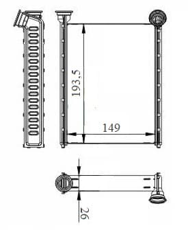 ORIS KALORİFER RADYATORU BRAZİNG RENAULT MEGANE IV-KADJAR-TALISMAN 271154677R OEM: 271154677R - ORIS KRN067026 kodlu oto yedek parça