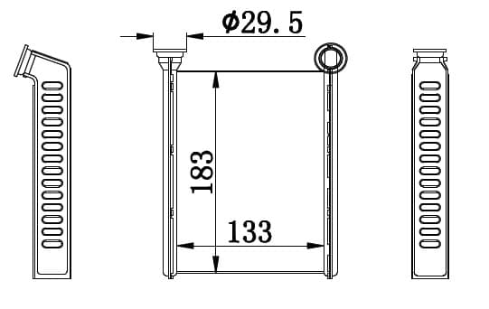 ORIS KALORİFER RADYATÖRÜ BRAZİNG CLIO IV-LOGAN II 13 > 130x185x26 OEM: 271153553R - ORIS KRN544026 kodlu oto yedek parça