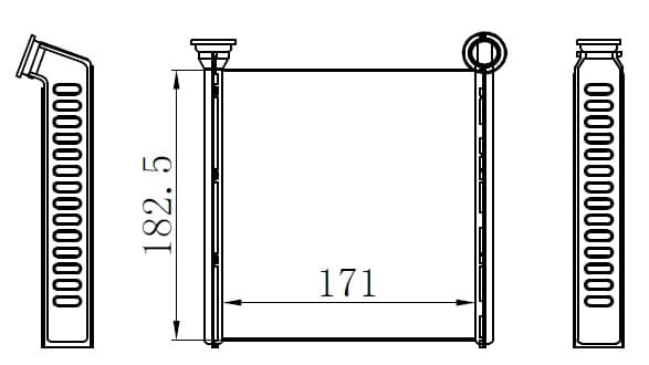 ORIS KALORİFER RADYATÖRÜ BRAZİNG GOLF 7-PASSAT-TIGUAN-ARTEON-SUPERB-OCTAVIA-A3-LEON-12> 170X185X26 OEM: 5Q0819031-5Q0819031B - ORIS KVW020026 kodlu oto yedek parça
