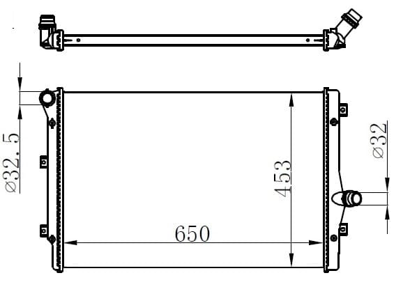 ORIS RADYATÖR MECHANİCAL JETTA 1.6 TDI 2010 -A3 03 MEK 650x448x26 650X448X34 1K0121251N OEM: 1K0121251N - ORIS MAU043034 kodlu oto yedek parça
