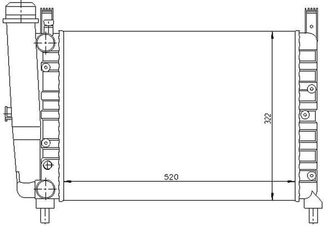 ORIS RADYATÖR UNO 70 1.4 ie-1.5 ie MEK 520x322x23 46551218-7739955 OEM: 46551218-7739955 - ORIS MFI005034 kodlu oto yedek parça