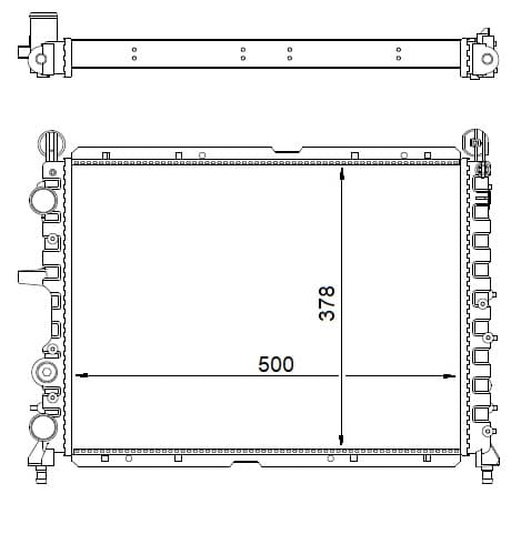 ORIS RADYATÖR TMPR-TIPO 1.4İ-1.6İ MEK AC KLİMASIZ 498x359x34 OEM: 7775153-7641779-7655948 - ORIS MFI028034 kodlu oto yedek parça