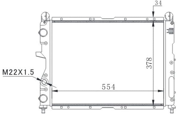 ORIS RADYATÖR TMPR 2.0 İ AC KLİMASIZ MEK 558x367x36 ALÜMİNYUM 82440263-7635141-71735347 OEM: 82440263-7635141-71735347 - ORIS MFI042034 kodlu oto yedek parça