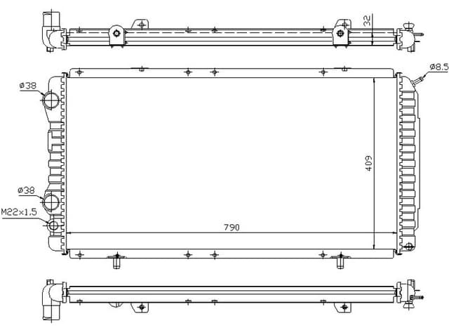 ORIS RADYATÖR BOXER-DUCATO-JUMPER 97-02 1.9D-2.5D-2.8HDI AC MEK 790x415x34 1330.L5-1311003080-1330.L8-1330.F1 OEM: 1330.L5-1311003080-1330.L8-1330.F1 - ORIS MFI189034 kodlu oto yedek parça