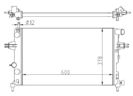ORIS RADYATÖR ASTRA G-ZAFIRA 1.4 16V-1.6 16V-1.8 16V-2.0 16V-2.2 16V AC KLİMASIZ MEKANİK 600x377x34 1300189 OEM: 1300189 - ORIS MOP915034 kodlu oto yedek parça