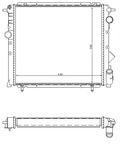 ORIS RADYATÖR R19 1.4 GTD-1.6 KARBÜRATÖRLÜ OEM: 7702253164-7702247652 - ORIS MRN201034 kodlu oto yedek parça