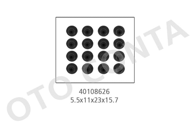 OTOCONTA SUBAP LASTİĞİ 16 adet CLIO II-KNG-TWINGO I 1.2 16V 01 > 5.5x11x23x15.7mm D4D700-720-D4F702-704 OEM: 8200082487 - OTOCONTA 40108626 kodlu oto yedek parça