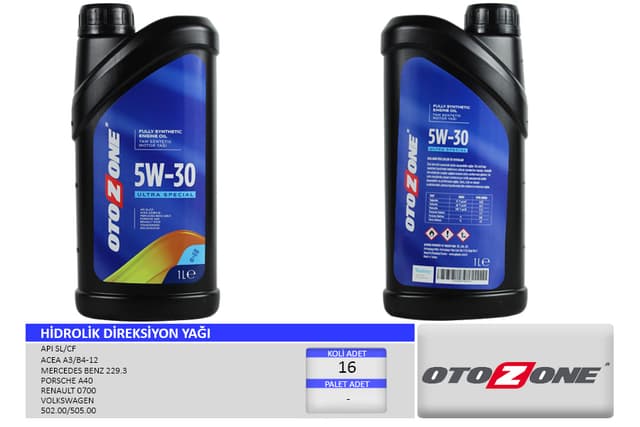 OTOZONE MOTOR YAĞI 5W30 1 LT ULTRA SPECIAL TAM SENTETİK API SL/CF OEM: 5W30 - OTOZONE CYAG2101 kodlu oto yedek parça