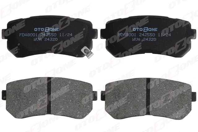 OTOZONE ARKA FREN BALATA HYUNDAI ACCENT ERA 1.4L G4EE 06-10 / İ30 1.4L 1.6L 08- / İX35 1.6L G4FD GDİ 11- / KIA CEED 1.4L 1.6L 07- / SPORTAGE 1.6L G4FD GDİ 09- / RIO 1.4L 1.6L 05- Sürtünme yüzeyi düz OEM: 583020ZA00-583021GA00-583021HA00 - OTOZONE FDA8001 kodlu oto yedek parça
