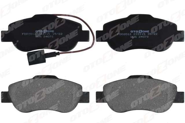 OTOZONE ÖN BALATA DOBLO 1.3-1.6-1.9 JTD 02 FIORINO 1.3-1.4 MTJ 08 FIAT 500 1.4 07 7364636-77364637-9S512K021A OEM: 7364636-77364637-9S512K021A - OTOZONE FDO2012 kodlu oto yedek parça