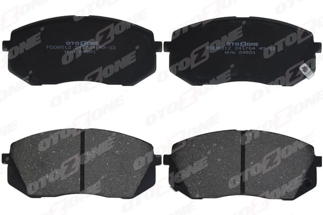 OTOZONE ÖN FREN BALATA HYUNDAI İX35 2.0L D4HA CRDİ dizel 136hp 10-15 / KIA SPORTAGE 2.0L D4EA D4HA dizel 06-15 581011DA50-581012SA70-581010ZA00 OEM: 581011DA50-581012SA70-581010ZA00 - OTOZONE FDO8012 kodlu oto yedek parça