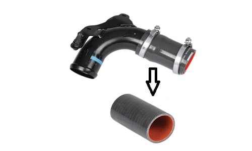 OTOZONE TURBO HORTUMU METAL PARÇA HARİÇ 47.5mm x 54.5mm 94.5cm / ORD B MAX-C MAX II-TOURNEO-COURİER 1.5 OEM: AV616C750AE-1765769-31325986 - OTOZONE HOB3295 kodlu oto yedek parça