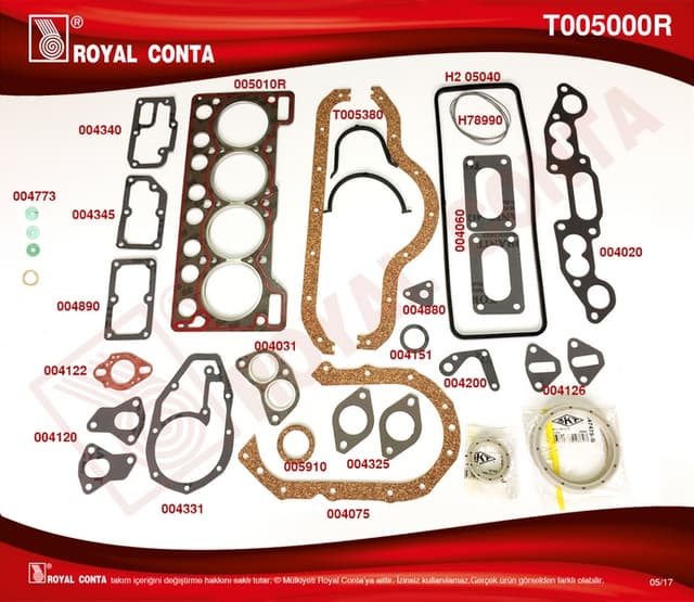 ROYAL MOTOR TAKIM CONTA SKT KEÇELİ R12 1400 SKC REINZ MALZEME  - ROYAL T005000R kodlu oto yedek parça