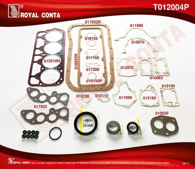 ROYAL MOTOR TAKIM CONTASI FULL SKT KEÇE REİNZ SUBAP LAS M131 DKŞ 1600 88 OEM: 5880444 - ROYAL T012004P kodlu oto yedek parça