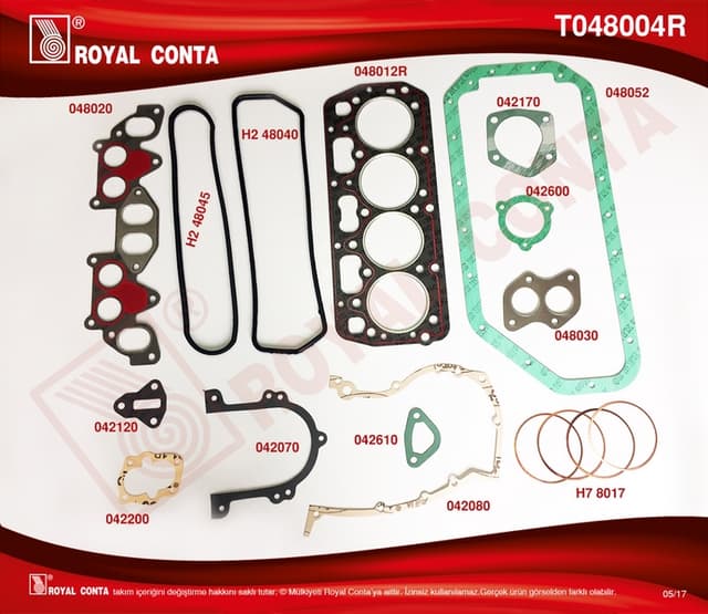 ROYAL MOTOR TAKIM CONTA KARTER-KLİNGRİT SKC 2.0mm FAVORIT-FELICIA-FORMAN 115091000 OEM: 115091000 - ROYAL T048004R kodlu oto yedek parça