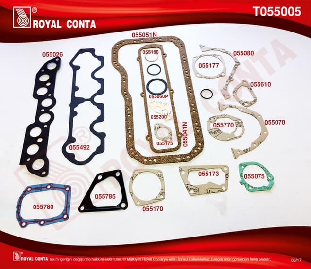 ROYAL MOTOR TAKIM CONTASI YARIM SKC SİZ TEMPRA 1.6 TK - ROYAL T055005 kodlu oto yedek parça