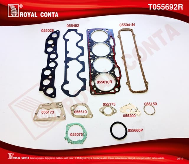 ROYAL ÜST TAKIM CONTA TMPR-SLX 1.6 159 A3.000- A3.048-159 A3.048 KEÇE VE SUBAP LASTİĞİ YOK 5888319 OEM: 5888319 - ROYAL T055692R kodlu oto yedek parça