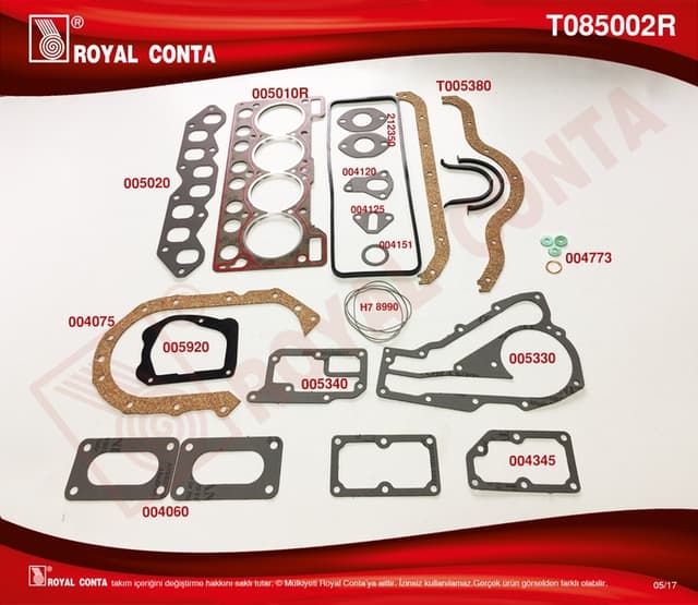 ROYAL MOTOR TAKIM CONTA SÜPER KEÇESİZ R9 1400  - ROYAL T085002R kodlu oto yedek parça