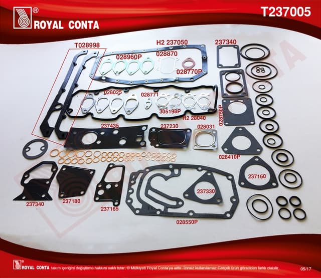 ROYAL MOTOR TAKIM CONTA SKC SİZ DUCATO 2.5 D 94-02  - ROYAL T237005 kodlu oto yedek parça