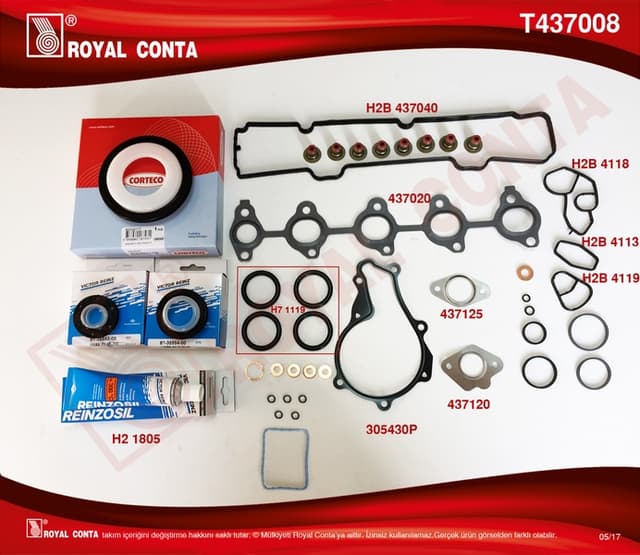 ROYAL MOTOR TAKIM CONTA REINZ KEÇELİ S.LASTİKLİ SKCSİZ FIESTA 02 08 FUSION 02 08 1.4 TDCI 206-307 C3C2-C3I-C3II-C3III-XSARAII-NEMO-206-207-307-BIPPER DV4 1.4HDI MAZDA 2 1.4 CD 03 07 2S6Q6008-0197.AV OEM: 2S6Q6008-0197.AV - ROYAL T437008 kodlu oto yedek parça