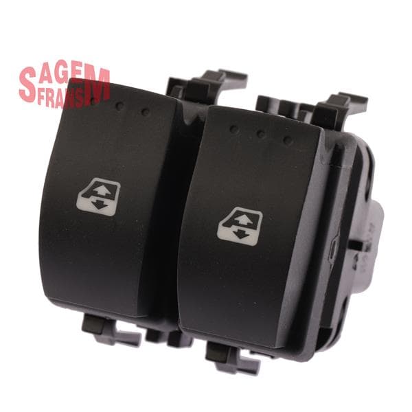 SAGEM CAM AÇMA DÜĞMESİ CLIO II BBO 0220 ÖN SOL SİYAH ÇİFTLİ OEM: 8200060045 - SAGEM 500120 kodlu oto yedek parça