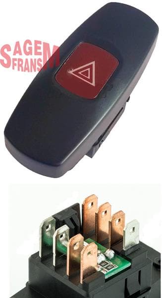 SAGEM DÖRTLÜ FLAŞÖR DÜĞMESİ MAREA - BRAVO OEM: 735257109 - SAGEM 500227 kodlu oto yedek parça