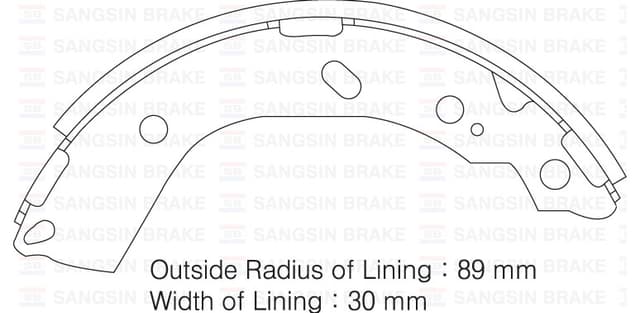 SANGSIN ARKA KAMPANA PABUÇ BALATA HYUNDAI GETZ 1.1L 1.3L 1.4L benzinli 1.5L CRDi dizel 02-09 583051CA00-583051CA10 OEM: 583051CA00-583051CA10 - SANGSIN SA132 kodlu oto yedek parça