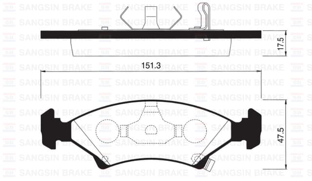 SANGSIN ÖN BALATA SEPHIA 1.5I 16V-1.8I 16V 96-98 GDB3224-GDB3096 OEM: OK2Y33323Z-WVA23384-WVA23385 - SANGSIN SP1063 kodlu oto yedek parça