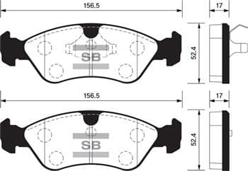 SANGSIN ÖN BALATA ASTRA F 91-98 CALIBRA-OMEGA-VECTRA A 1.8-2.0 88-95 GDB891-GDB1300-GDB3116 OEM: 1605808-1605089-1605911-WVA21190 - SANGSIN SP1078 kodlu oto yedek parça
