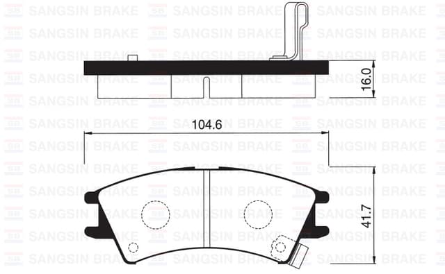 SANGSIN ÖN BALATA ATOS 1.0I 98-01 ATOS PRIME 1.0I 99-01 ATOS SPRIRIT 99 GDB3165 OEM: 5810102A00-WVA23238-WVA23239 - SANGSIN SP1096 kodlu oto yedek parça