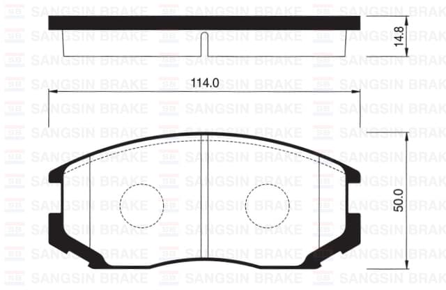 SANGSIN ÖN FREN BALATA DAIHATSU TERIOS 1.3L HCEJ K3-VE J100. J102 97-05 OEM: 04465B4010-04465B4020-04465B4040 - SANGSIN SP1142 kodlu oto yedek parça