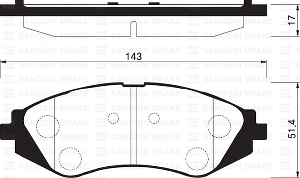 SANGSIN ÖN FREN BALATASI LACETTI 1.4-1.6-1.8 2.0D 04 NUBIRA 1.4-1.6-1.8 2.0D 04 96405129-96495227-96245178-96253367 OEM: 96405129-96495227-96245178-96253367 - SANGSIN SP1159 kodlu oto yedek parça
