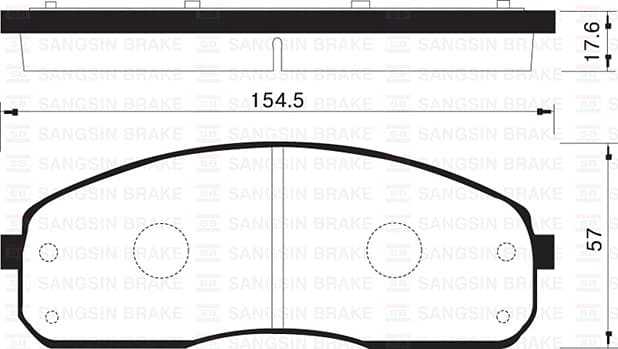 SANGSIN ÖN FREN BALATA KIA PREGIO 2.7L J2 99- / CARNIVAL 2.9L 00-05 581014EA00-0K56A3323Z-0K72G3328Z OEM: 581014EA00-0K56A3323Z-0K72G3328Z - SANGSIN SP1175 kodlu oto yedek parça