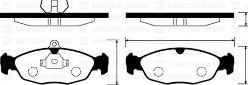 SANGSIN ÖN FREN BALATA OPEL ASTRA F / CORSA A B / VECTRA A / TIGRA 94-00 / COMBO 1.4L 1.6L 1.7L D 92-00 1605907-1605881-1605087-WVA20547 OEM: 1605907-1605881-1605087-WVA20547 - SANGSIN SP1220 kodlu oto yedek parça