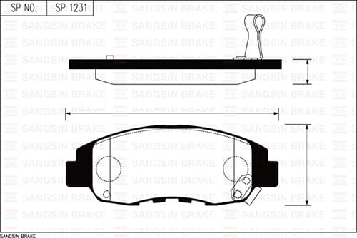 SANGSIN x ÖN BALATA ACCORD 2.0 16V. 2.0I 16V GDB894 OEM: 45022SM4A00-WVA21497 - SANGSIN SP1231 kodlu oto yedek parça