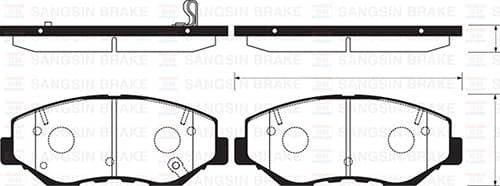 SANGSIN ÖN FREN BALATA HONDA CIVIC 1.6L FC5 sedan 4 kapı sedan benzinli 16- / CR-V 2.0L K20 02-06 45022S9AA01-45022S9AE50-WVA23856 OEM: 45022S9AA01-45022S9AE50-WVA23856 - SANGSIN SP1237 kodlu oto yedek parça