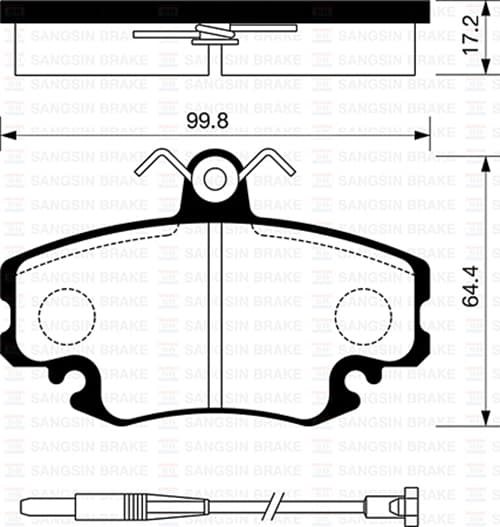 SANGSIN ÖN FREN BALATA FİŞLİ RENAULT R9 R19 R21 CLIO I II / MEGANE I / TWINGO / DACIA LOGAN / SANDERO / SOLENZA 7711130071-7701204833-WVA21404 OEM: 7711130071-7701204833-WVA21404 - SANGSIN SP1243 kodlu oto yedek parça