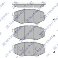 SANGSIN ÖN FREN BALATA HYUNDAI SONATA 09-14 / iX20 1.4L 1.6L D4FC G4FC 10-> / KIA SOUL 14-> OEM: 581012SA00-581013SA21-581011KA00 - SANGSIN SP1374 kodlu oto yedek parça