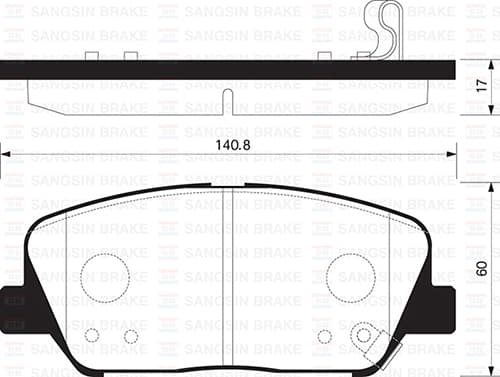 SANGSIN ÖN FREN BALATA HYUNDAI İ30 1.6L G4FD GDİ GAMMA 140hp 11- 1.4L 1.6L CRDi DİZEL 12- / KIA CEED 1.6L GDI benzinli 12- 1.4L 1.6L CRDi DİZEL 12- 15 jant için 581012VA70-58101A6A20-58101A7A20 OEM: 581012VA70-58101A6A20-58101A7A20 - SANGSIN SP1403 kodlu oto yedek parça