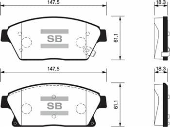 SANGSIN ÖN FREN BALATA OPEL ASTRA J 10- / MOKKA 13- / ZAFIRA C 11- / CHEVROLET CRUZE 1.6L J300 09- / TRAX 1.4L 1.6L 11- 16 İNÇ 300mm 1605178-1605135-13412810-1680880380 OEM: 1605178-1605135-13412810-1680880380 - SANGSIN SP1480 kodlu oto yedek parça