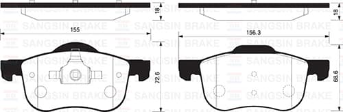 SANGSIN ÖN FREN BALATA SUZUKI GRAND VITARA 2.0L J20A SQ420 5 kapı 98-05 / VITARA 2.0L H20A SV620 V6 94-98 5520077E00-5520065D31-5520065D10 OEM: 5520077E00-5520065D31-5520065D10 - SANGSIN SP1535 kodlu oto yedek parça