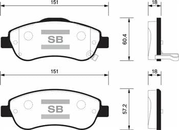 SANGSIN ÖN FREN BALATA HONDA CR-V 1.6L N16A2 RE6 İ-DTEC dizel 4x2 13- / 2.0L R20 benzinli otomatik vites RE5 07-15 45022SWWG00-45022SWWG01-45022SWWG02 OEM: 45022SWWG00-45022SWWG01-45022SWWG02 - SANGSIN SP1567 kodlu oto yedek parça