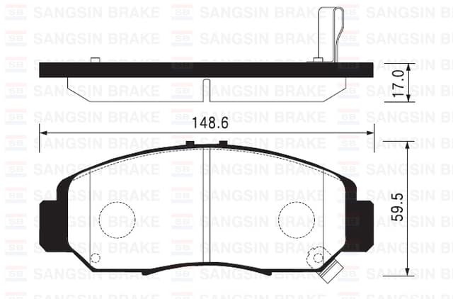 SANGSIN ÖN FREN BALATA HONDA CIVIC 1.6L R16A2 VTEC sedan FD6 06-11 / 1.8L R18A2 FD7 06- OEM: 45022SNBE00-45022SNBE01-45022SDRA10 - SANGSIN SP2012 kodlu oto yedek parça