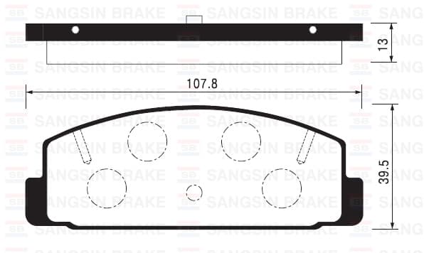 SANGSIN ARKA FREN BALATA MAZDA 323 LANTIS 1.8L BP DOHC BJ 99-01 / 626 FS GF 98-01 / MAZDA 6 2.0L LF-DE GG GH 02-> OEM: GEYC2643Z-GEYC2648ZA-GJYA2648Z - SANGSIN SP2028 kodlu oto yedek parça