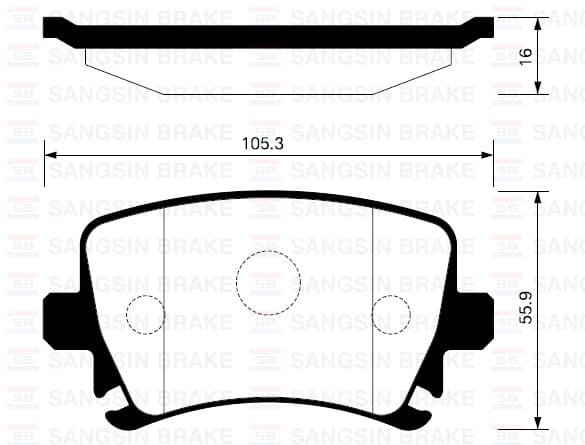 SANGSIN ARKA FREN BALATA VW PASSAT. CC. CADDY. GOLF5. GOLF6. JETTA / AUDI A3. A6 / SEAT LEON / SKODA OCTAVIA . SUPERB 04- 3C0698451D-1K0698451G-4F0698451D OEM: 3C0698451D-1K0698451G-4F0698451D - SANGSIN SP2099 kodlu oto yedek parça