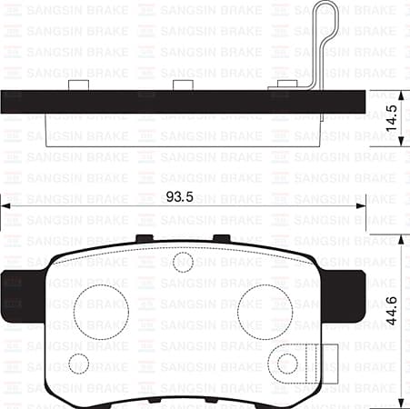 SANGSIN ARKA FREN BALATA HONDA ACCORD 2.0L R20A3 CU1 08- OEM: 43022TL1G00-43022TL1G01-43022TA0A00 - SANGSIN SP2103 kodlu oto yedek parça