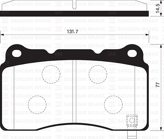 SANGSIN DİSK FREN BALATASI ÖN HONDA CIVIC 2.0 08-15 OEM: 45022TV8E01-45022TV8E02 - SANGSIN SP2119 kodlu oto yedek parça