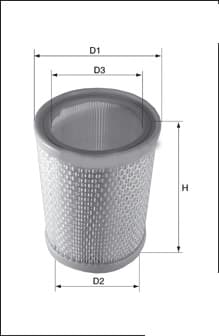 SARDES HAVA FİLTRESİ HYUNDAI HD35 4000CC H100 KAMYONET YENİ MODEL 281305H000 OEM: 281305H000 - SARDES SA2022 kodlu oto yedek parça